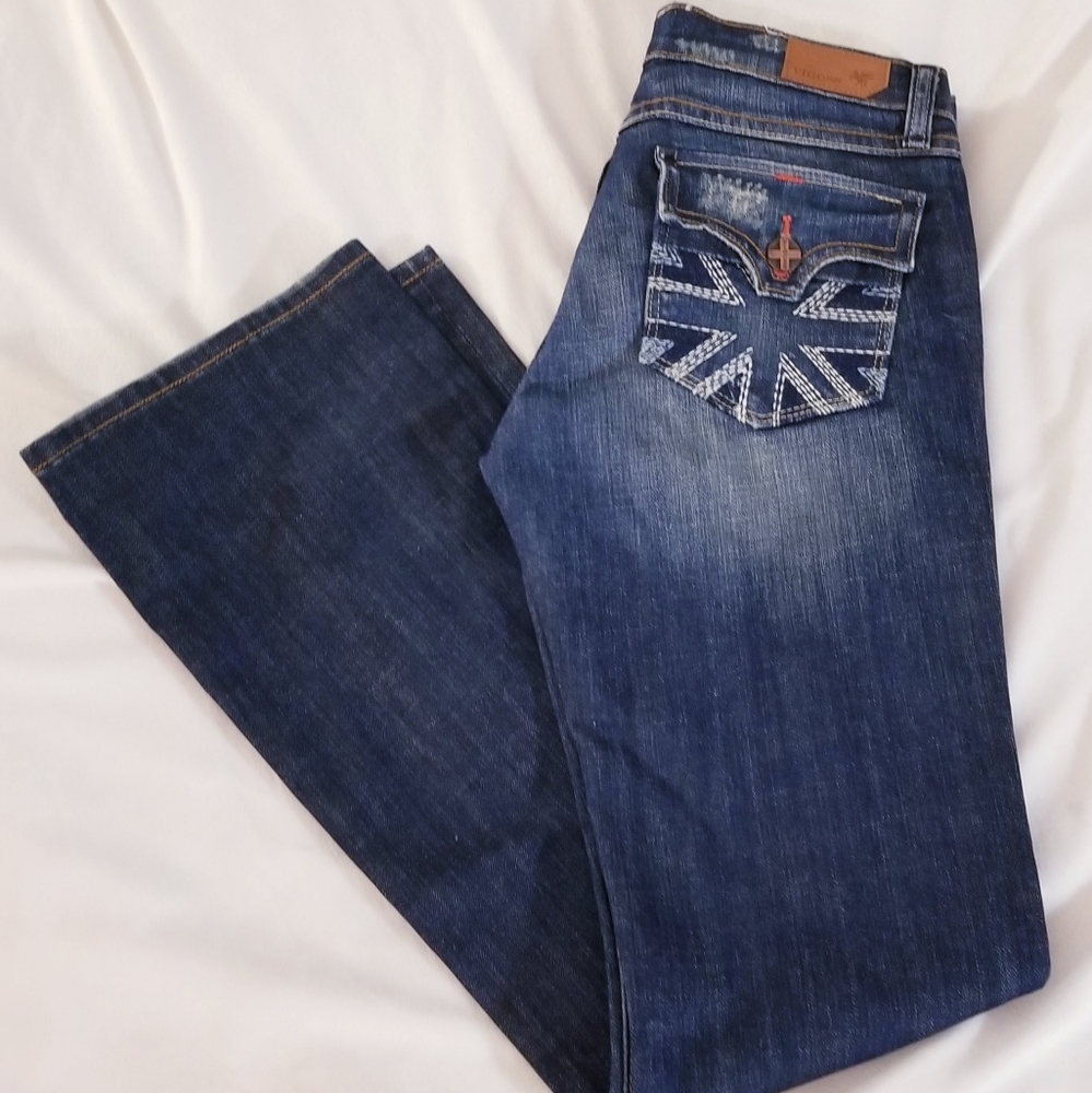 VIGOSS blue wash bootcut jeans Sz 3
